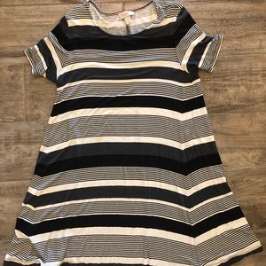 Loft black & white swing dress